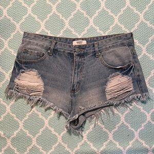 denim shorts